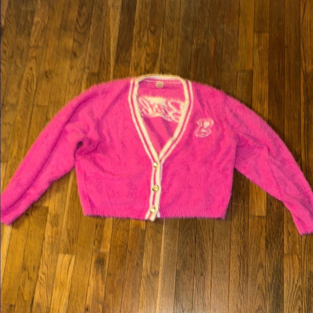 Pink Fuzzy Women's Barbie Sweater